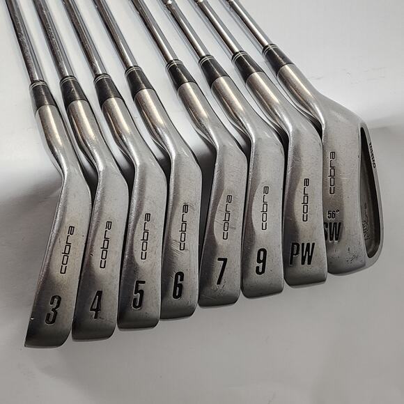 King Cobra Tour Oversize Iron Set 3-7 9 PW+SW (NO #8) Stiff S300U Steel Bad Grip - Picture 3 of 10